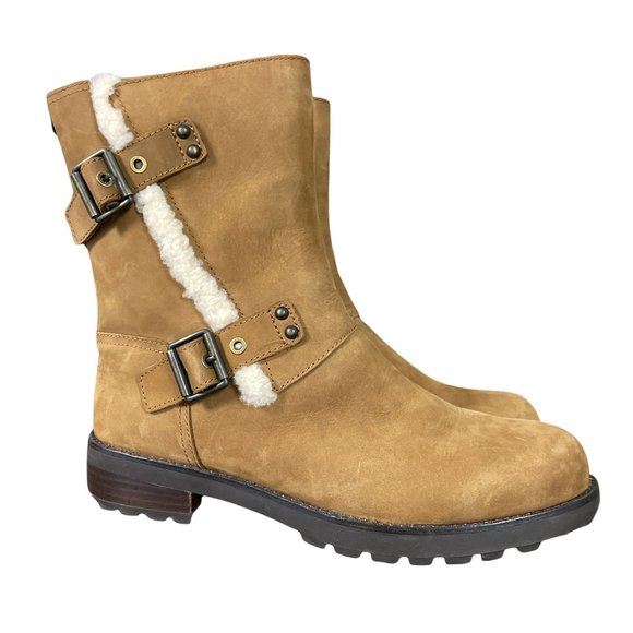 UGG Shoes - UGG Niels Womens 10 Chestnut Water-Resistant Leather Boots 1018607